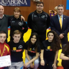 La delegación leonesa con sus medallas logradas en Rivas.