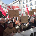Una protesta de pensionistas en Madrid. ZIPI