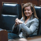 La ministra de Empleo, Fátima Bañez, en el Congreso.
