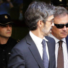 Salida de Jordi Pujol Ferrusola de la Audiencia Nacional, el pasado septiembre.