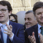 Fernández Mañueco y Vázquez durante un acto de la campaña a la presidencia. PABLO MARTÍN