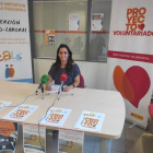 Tania Paz, la presidenta de Proyecto Hombre-Fundación Cols León, durante la rueda de prensa. DL