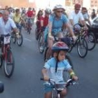 Un momento de la marcha cicloturista en la que participaron más de 600 personas