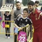 Diego Pérez, con lágrimas de emoción en su rostro, junto a Isco