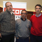 Fernández, Górriz y Hernández, ayer en la asamblea.