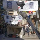 En las calles de San Sebastián, colgaban pancartas en favor del acercamiento de los presos