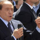 El primer ministro italiano, Silvio Berlusconi, en un acto de esta semana.