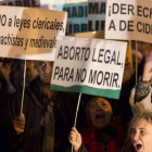Protesta en Madrid contra la contrarreforma del aborto, el 20 de diciembre.