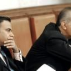 Otero y Rodríguez de Francisco durante la sesión parlamentaria de ayer.