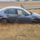 Estado en el que quedó el coche del jugador ademarista tras el accidente. DL