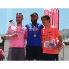 El podio de la prueba masculina de Besande. DL