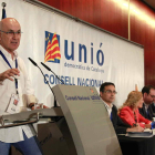 El líder de Unió, Duran Lleida, durante su intervención en el Consell Nacional del partido.