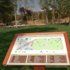 Panel informativo instalado con la restauración ambiental del Valle de Santiago.