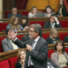 El presidente de la Generalitat durante una intervención en el Parlamento catalán.