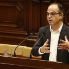Jordi Turull, durante su intervención en el debate de política general del Parlament.