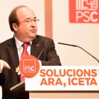 Miquel Iceta, en un acto de la campaña electoral.