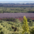 Vista del parque fotovoltaico de San Miguel del Camino