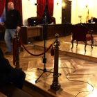 Clemades Rodríguez, alcalde de Carucedo, el martes en el banquillo de los acusados de la Audiencia.