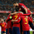 La selección española se impuso con contundencia a los noruegos, aunque no cerró el partido hasta los minutos finales. JORGE ZAPATA