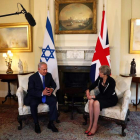 Netanyahu y May en su reunión en Londres. NEIL HALL