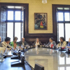 Imagen de la reunión de la Mesa del Parlament.
