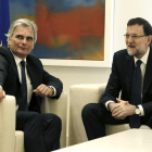 El canciller federal de Austria, Werner Faymann, y Rajoy, en su reunión de ayer.