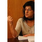 Teresa Gutiérrez, en un momento de la entrevista.