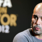 Pep Guardiola en la gala del Balón de Oro, en una de sus últimas apariciones públicas.