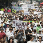 Protestas en México en contra del presidente Andrés Manuel López Obrador.