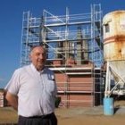 Manuel Tejedor visitó las obras del nuevo depósito de agua de la localidad de Valdevimbre