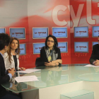 Miguel Ángel Blanco, Marisa Vázquez, María Teresa Mata y Juan Carlos Franco, en un momento del programa de La Tertulia. L. DE LA MATA