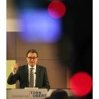 El presidente de CDC, Artur Mas, el día de ayer. MARTA PÉREZ
