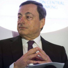 El presidente del BCE, Mario Draghi, la semana pasada en una conferencia en Sindra (Portugal).