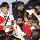 España, con Llorente en la imagen, recibió un caluroso recibimiento de la afición mexicana.