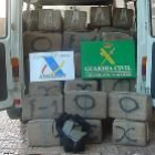 En la foto parte de los 5.400 kilos de hachís que han sido incautados por la policía en Almería