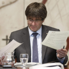 El presidente de la Generalitat Carles Puigdemont. ANDREU DALMAU