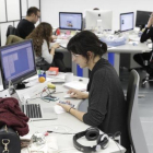 Trabajadores de una empresa.