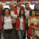 Manuela Cabero Morán, segunda por la derecha, con el equipo de Cruz Roja desplazado a Sierra Leona por el ébola.