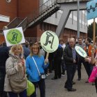 Una de las protestas de los empleados de Antibióticos en demanda del empleo y el futuro en la fábrica.