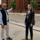 José Luis Nieto y Ester Muñoz visitaron las obras. DL