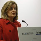 Fátima Báñez intervino en la inauguración de una jornada sobre pensiones. ZIPI