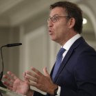 El presidente de la Xunta en funciones y candidato del PP a la reelección, Núñez Feijóo. EMILIO NARANJO