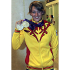 La nadadora española Mireia Belmonte posa con las medallas que logró en los Juegos Olímpicos de Londres. Confía en repetir al menos la misma actuación en Río 2016.