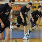 Montoro, Alilovic y Doder en un entrenamiento del equipo ademarista.