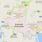Mapa de Krasnodar, el sur de Rusia.