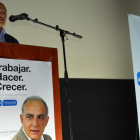 Miguel Ángel del Egido, en el mitin de anoche en el cine de Santa María.