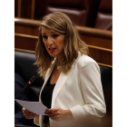 La ministra de Trabajo en el Congreso. J.J. GUILLÉN