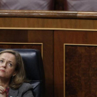 Nadia Calviño, en el Congreso.