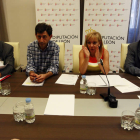 Juan José García Marcos, Jaime González, Isabel Carrasco y Tomás Quintana, ayer, en la reunión.