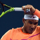 Nadal, durante su partido ante Dolgopolov.